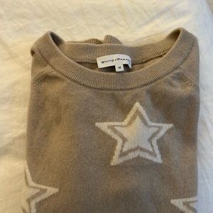 White and Warren star cashmere knit